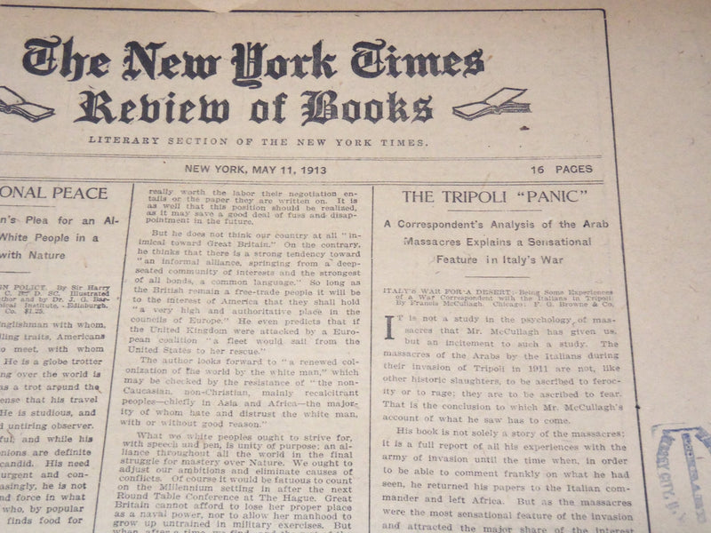 1913 NEW YORK TIMES NEWSPAPER BOOK REVIEW SECTIONS LOT OF 15 ISSUES - O 3221B