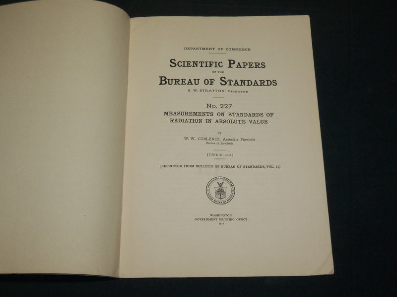 1914-1916 SCIENTIFIC PAPERS BUREAU OF STANDARDS REPORTS LOT OF 3 - J 5939