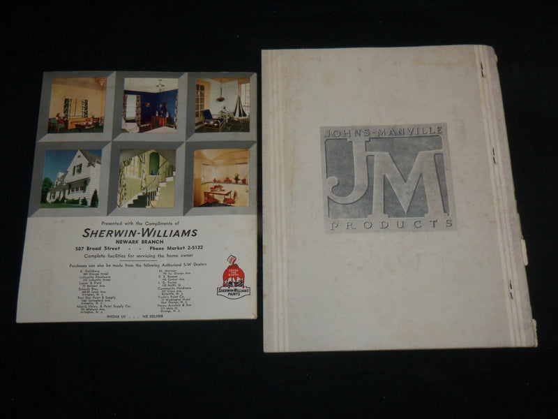 1940'S JOHNS - MANVILLE SHERWIN WILLIAMS GUIDE LOT OF 2 ISSUES - J 6766