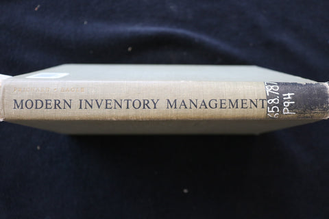 1965 MODERN INVENTORY MANAGEMENT HARDCOVER BOOK - J. PRICHARD/ R. EAGLE- KD 9800