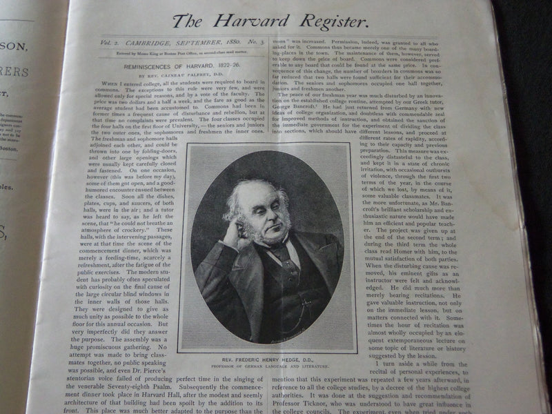 1880 THE HARVARD REGISTER MAGAZINE LOT OF 9 ISSUES - CAMBRIDGE - O 3006
