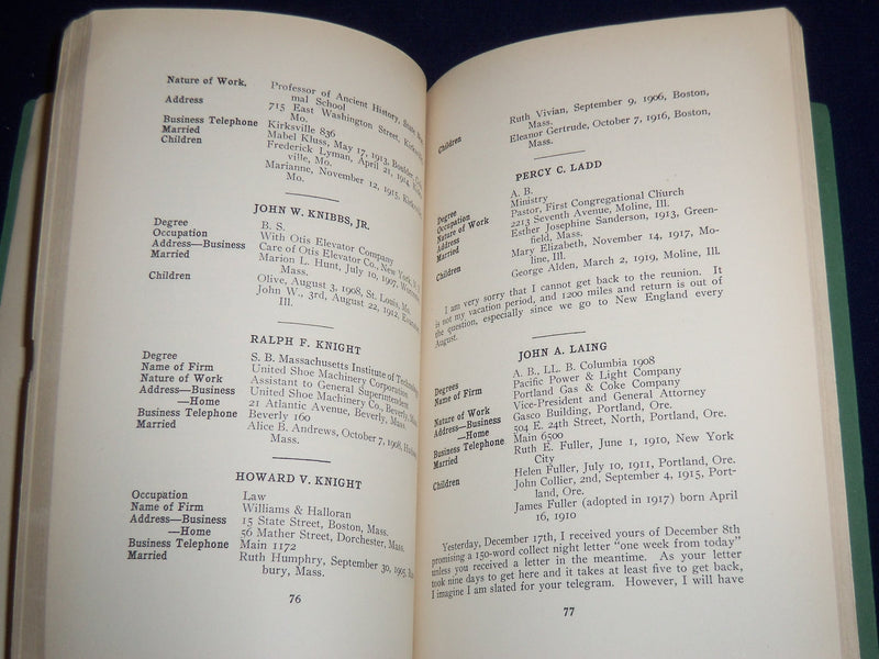 1919-1920 DARTMOUTH REPORTS OF CLASS OF 1905 LOT OF 2 ISSUES - K 508