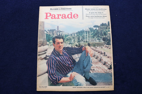 1958 JUNE 29 PARADE MAGAZINE - ROCK HUDSON COVER - E 22349