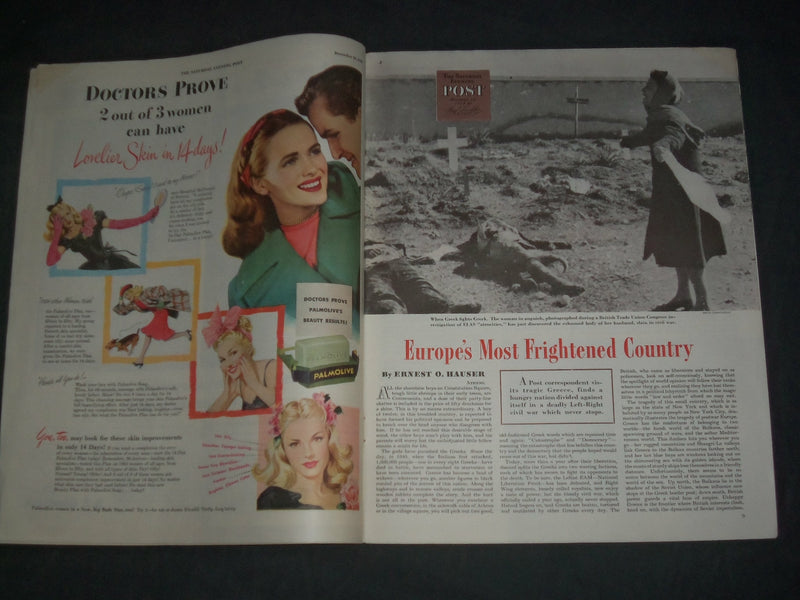 1945 DEC 29 THE SATURDAY EVENING POST MAGAZINE -NORMAN ROCKWELL COVER - SP 2477C