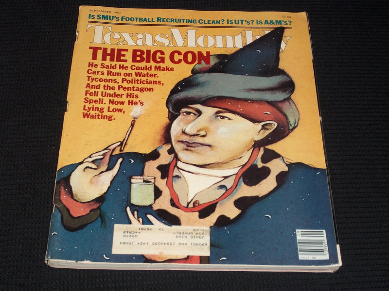 1983 SEPTEMBER TEXAS MONTHLY MAGAZINE - THE BIG CON FRONT COVER - E 7621