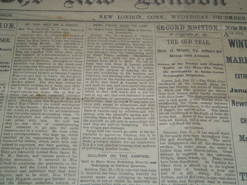 1881 SEPTEMBER 22 NEW LONDON TELEGRAM - GARFIELD LYING IN STATE - NP 3904