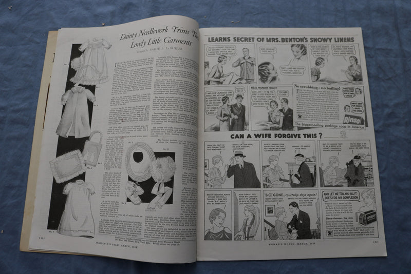 1934 MARCH WOMAN'S WORLD MAGAZINE - LONESOME LAKE BY LEONA DALRYMPLE - SP 4783Z