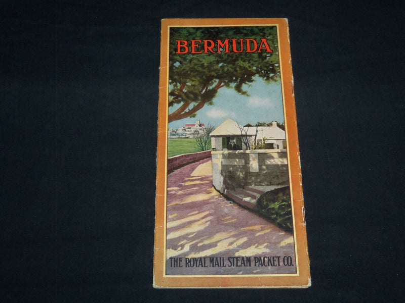 1930'S BERMUDA ROYAL MAIL STEAM COMPANY FOLD-OUT GUIDE BOOK - J 8676