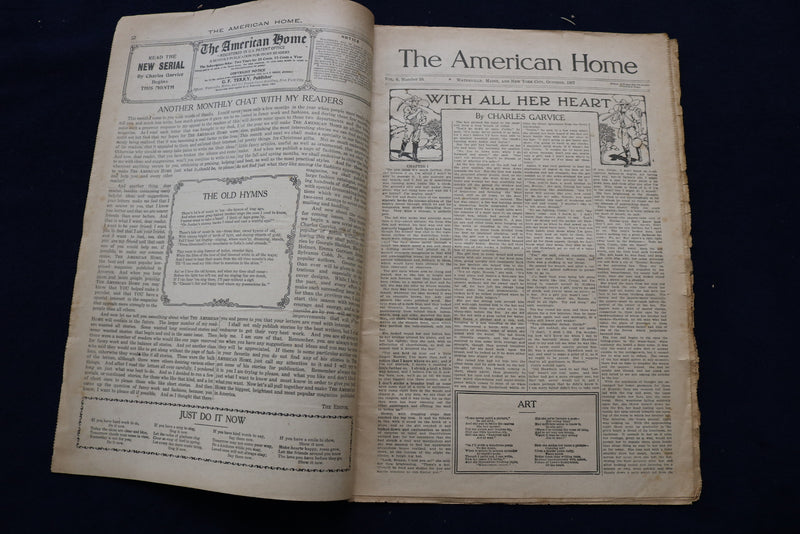 1907 OCTOBER THE AMERICAN HOME NEWSPAPER - NICE ILLUSTRATED COVER - NP 8691