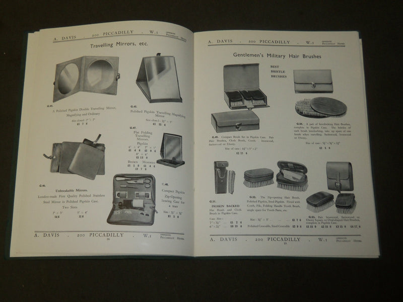 1930'S-1940'S A. DAVIS LEATHER GOODS CATALOG - PICCADAILLY - LONDON - J 3819