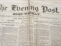 1865 MAY 30 THE EVENING POST NEWSPAPER - JEFF. DAVIS - SURRATT - NP 4956