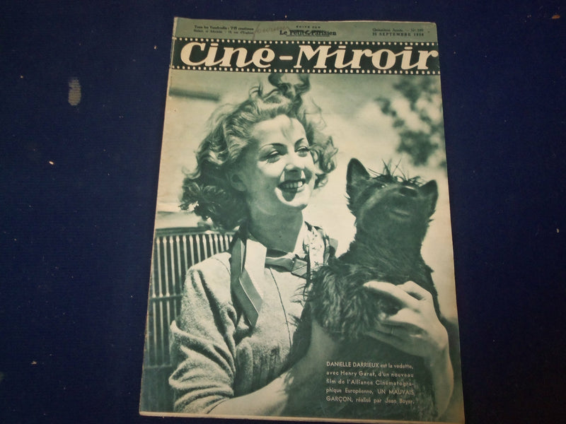 1936 SEP 25 CINE-MIROIR MOVIE MAGAZINE - DANIELLE DARRIEUX COVER-FRENCH - B 6533