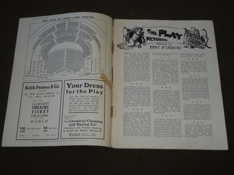 1911 THE PLAY PICTORIAL MAGAZINE - MISS EVELYN D'ALROY COVER - THE HOPE - J 3442