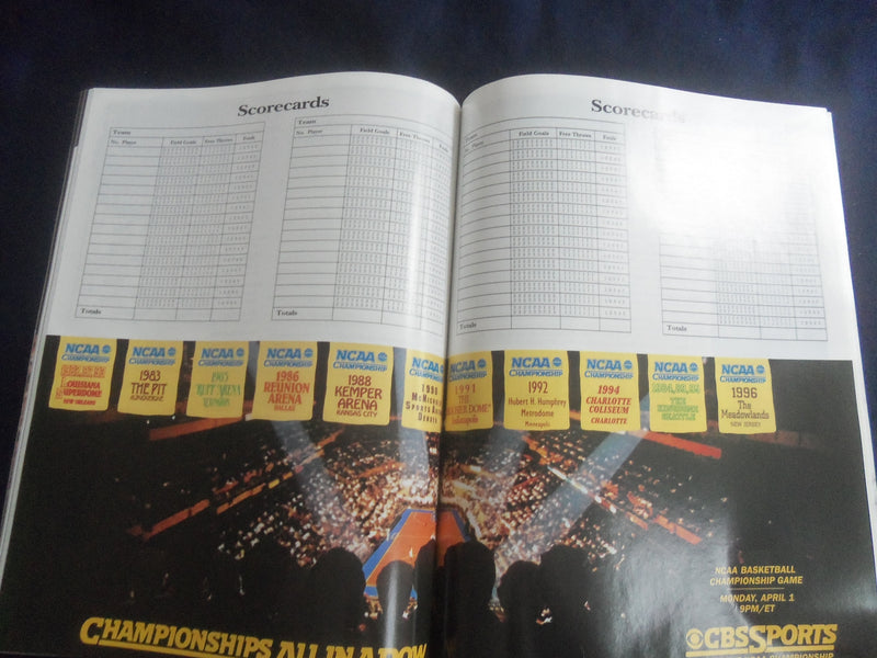 1996 NCAA BASKETBALL CHAMPIONSHIP MAGAZINE - DIVISION I TOURNAMENT - B 4164T