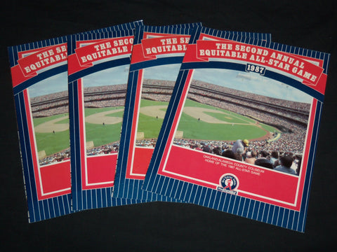 1987 EQUITABLE ALL-STAR GAME BASEBALL FOLD OUT LOT OF 4 - J 8694