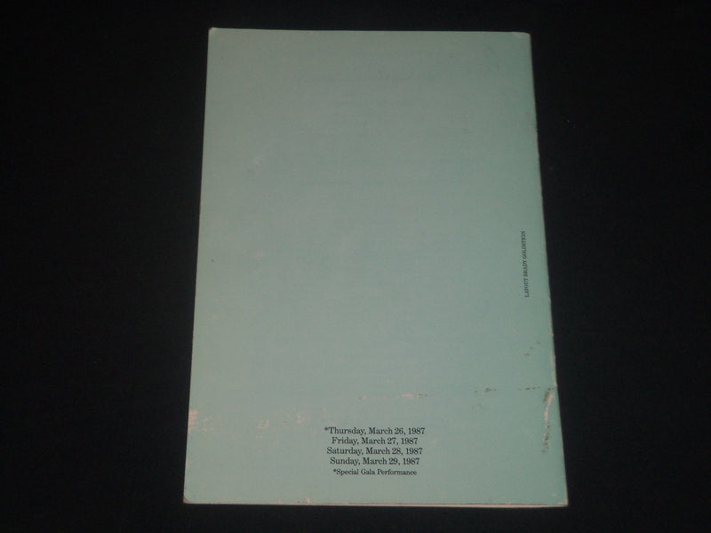1987 JUILLIARD DANCE ENSEMBLE 35TH ANNIVERSARY - MARTHA HILL PROGRAM - J 4239