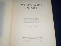 1912 WHO'S WHO IN ART VOLUME EDITED BY FLORENCE N. LEVY - ILLUSTRATED - KD 2395