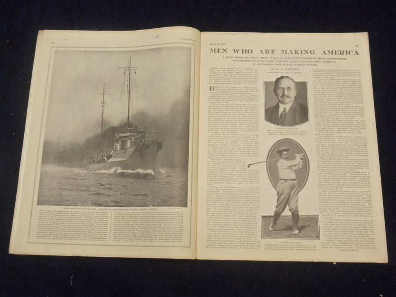 1917 MARCH 29 LESLIE'S WEEKLY MAGAZINE - UNCLE SAM - ST 6136