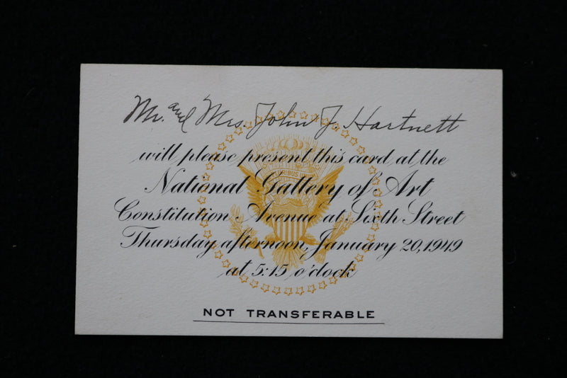 1949 JANUARY 20 PRESIDENTIAL INVITATION TO THE NATIONAL GALLERY OF ART - K 2229