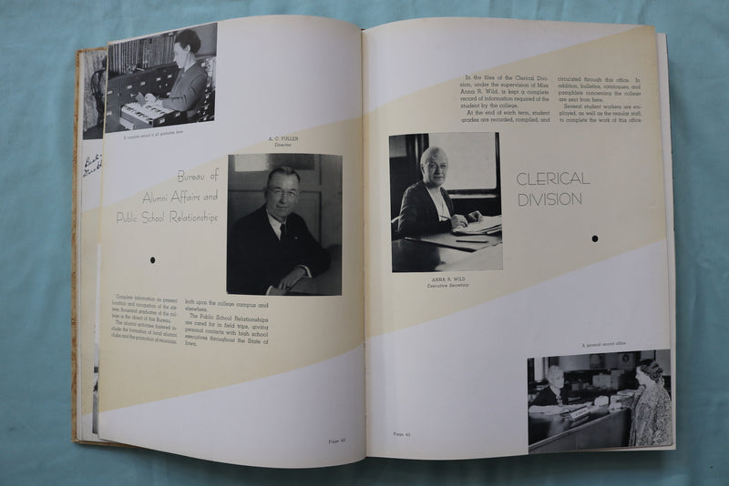 1937 OLD GOLD IOWA STATE TEACHERS COLLEGE YEARBOOK - CEDAR FALL, IOWA - YB 3577