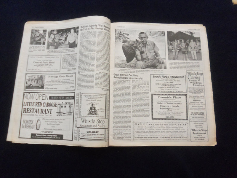1990-1998 SULLIVAN COUNTY (PA) COUNTY TOURIST GUIDE - LOT OF 5 - NP 6220