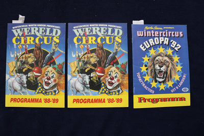 1988-1992 MARTIN HANSON WINTERCIRCUS PROGRAMS - LOT OF 3 - DUTCH TEXT - K 611