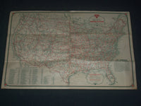1940'S CONOCO TRAVEL BUREAU MAPS LOT OF 8 - NJ - NY - PA - MARYLAND - O 1616
