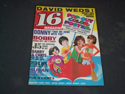 1971 SEPTEMBER 16 MAGAZINE - DAVID CASSIDY AND DONNY OSMOND COVER - SP 8622