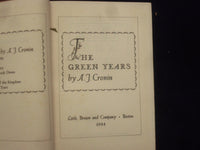 1944 THE GREEN YEARS HARDCOVER BOOK BY A. J. CRONIN - KD 9034