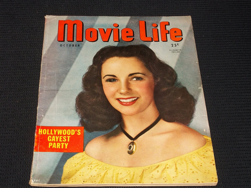 1947 OCTOBER MOVIE LIFE MAGAZINE - ELIZABETH TAYLOR FRONT COVER - E 3012
