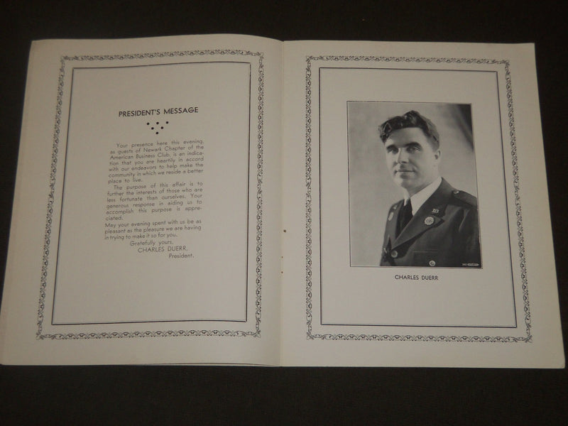 1933 AMERICAN BUSINESS CLUBS CHARITY PROGRAM - NEWARK NEW JERSEY - J 5225