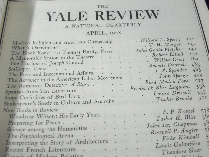 1928-1946 THE YALE REVIEW MAGAZINE LOT OF 7 - NICE ARTICLES & ADS - WR 748