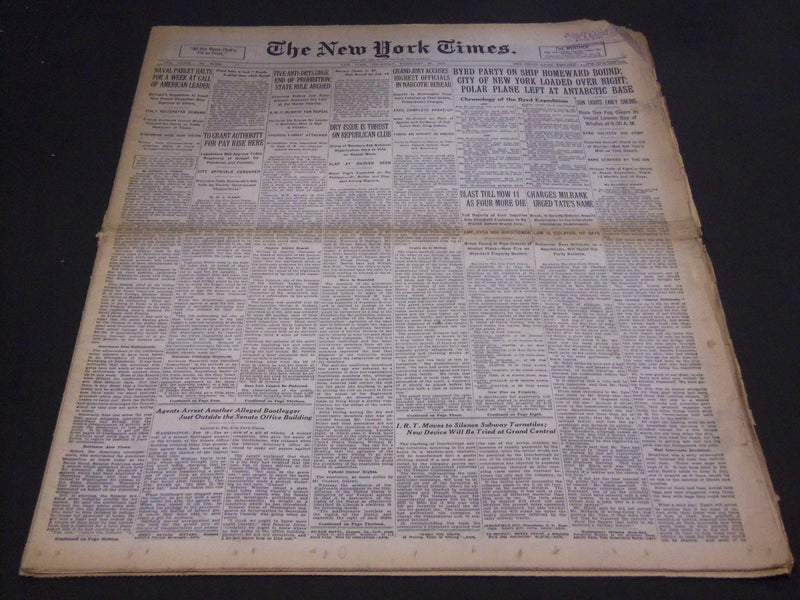 1930 FEBRUARY 20 NEW YORK TIMES - BYRD PARTY ON SHIP HOMEWARD BOUND - NT 4958