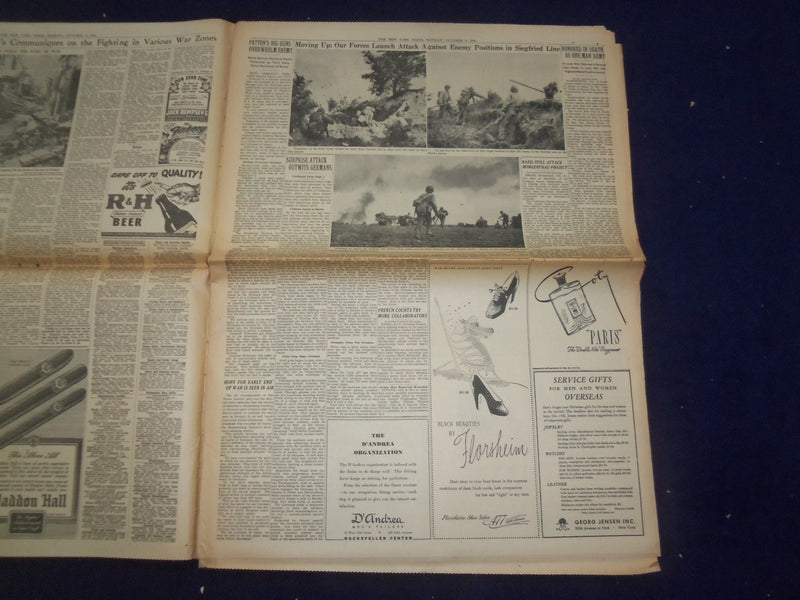 1944 OCT 9 NEW YORK TIMES - U.S. VISE GRIPS AACHEN; 3D ARMY LASHES OUT - NP 6636