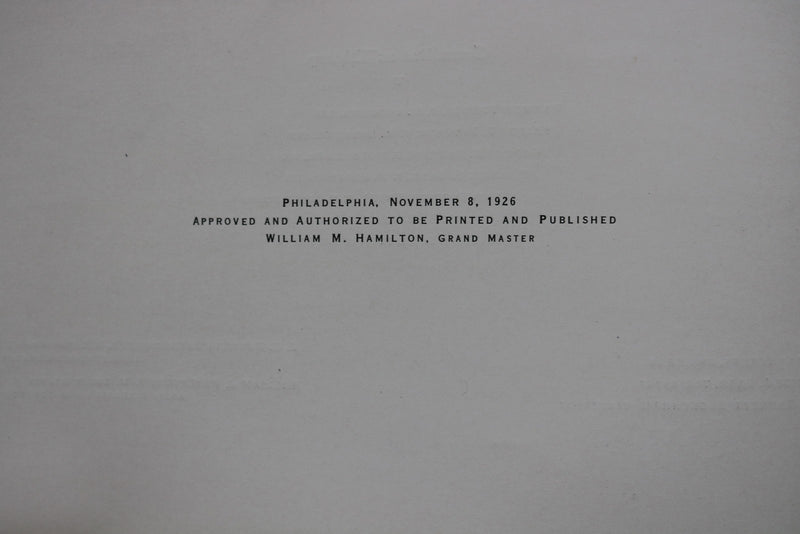 1926 R.W. GRAND LODGE OF PENNSYLVANIA SOUVENIR ALBUM - HARDCOVER BOOK - K 3344