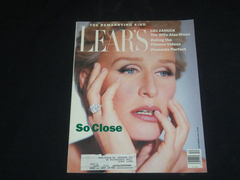 1991 DECEMBER LEAR'S MAGAZINE - GLENN CLOSE COVER - SP 4232