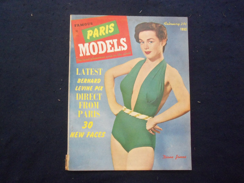 1953 FEBRUARY PARIS MODELS MAGAZINE - DIANE JAMES COVER - SP 4780V