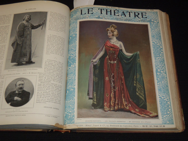 1901 JANUARY-JUNE LE THEATRE MAGAZINE BOUND VOLUME - 12 ISSUES - KD 2657D