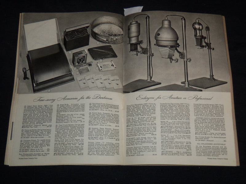 1944-1945 WARDS PHOTOGRAPHIC CATALOG - NICE PHOTOS - J 9137