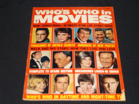 1969 #4 WHO'S WHO IN MOVIES MAGAZINE - SINATRA STREISAND FRONT COVER - E 17184