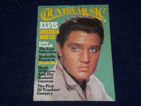 1975 NOVEMBER COUNTRY MUSIC MAGAZINE - ELVIS PRESLEY - PHOTOS - SP 9916