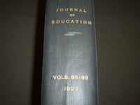 1922 JANUARY-DECEMBER JOURNAL OF EDUCATION BOUND VOLUME - COMPLETE YEAR - R 932