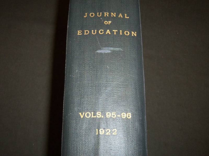 1922 JANUARY-DECEMBER JOURNAL OF EDUCATION BOUND VOLUME - COMPLETE YEAR - R 932