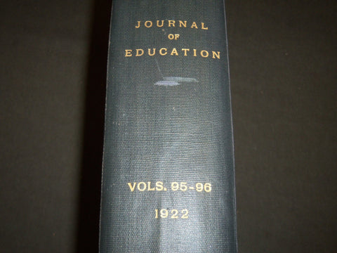 1922 JANUARY-DECEMBER JOURNAL OF EDUCATION BOUND VOLUME - COMPLETE YEAR - R 932