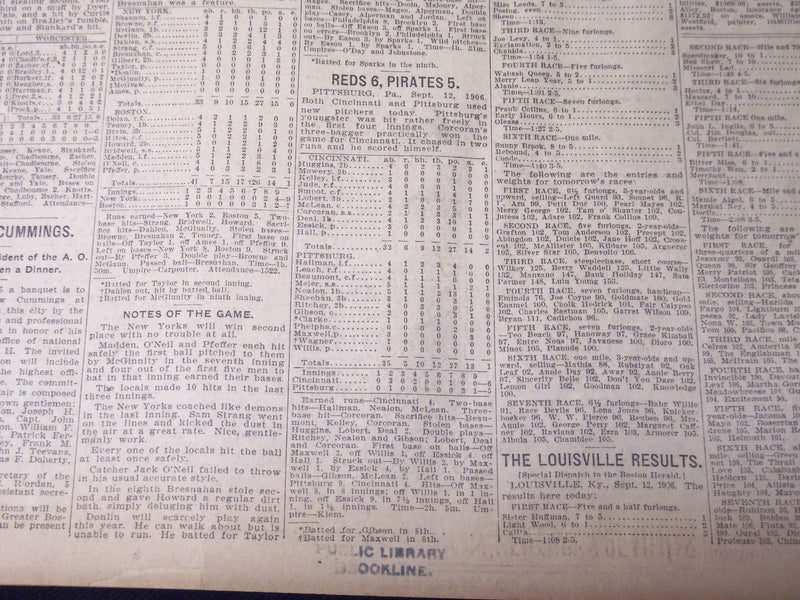 1906 SEPTEMBER 13 THE BOSTON HERALD - LYNN BASEBALL TEAM - BH 98