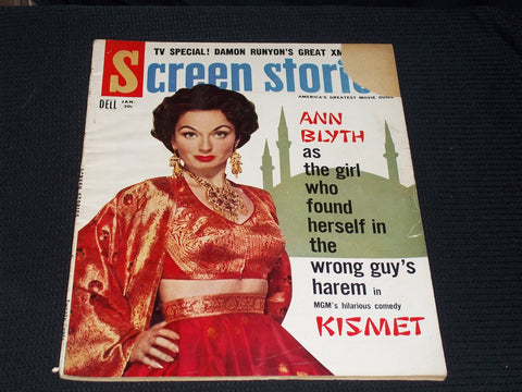1960 JANUARY SCREEN STORIES MAGAZINE - ANN BLYTH FRONT COVER - E 14123