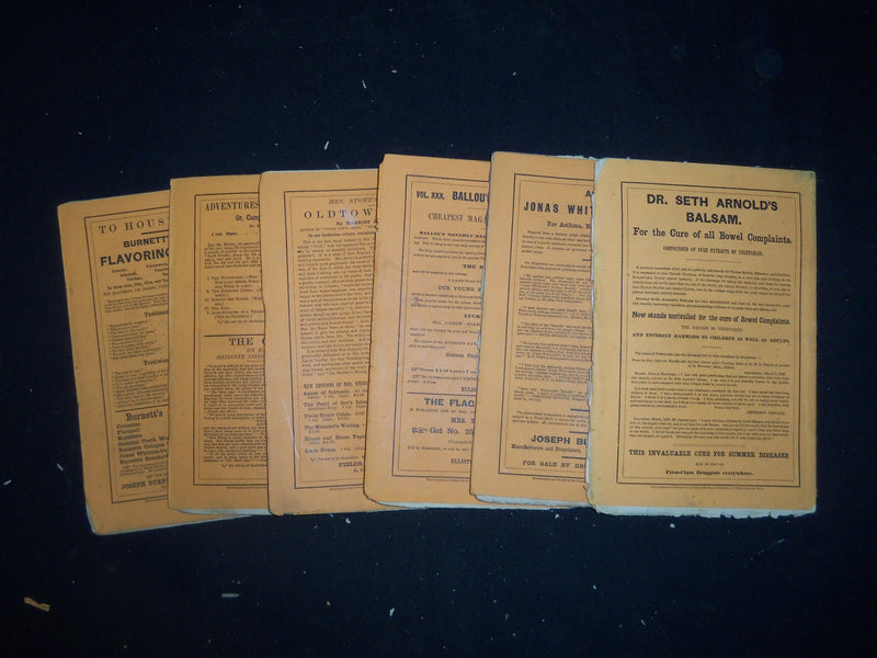 1869 OUR YOUNG FOLKS MAGAZINE - LOT OF 6 ISSUES - WR 1156