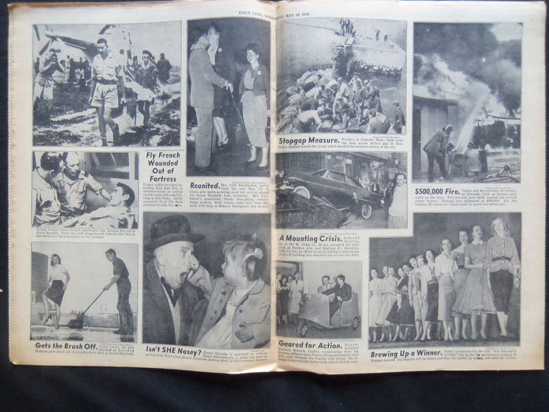 1954 MAY 19 NY DAILY NEWS NEWSPAPER - EDDIE ARCARO SUSPENDED - NP 2509