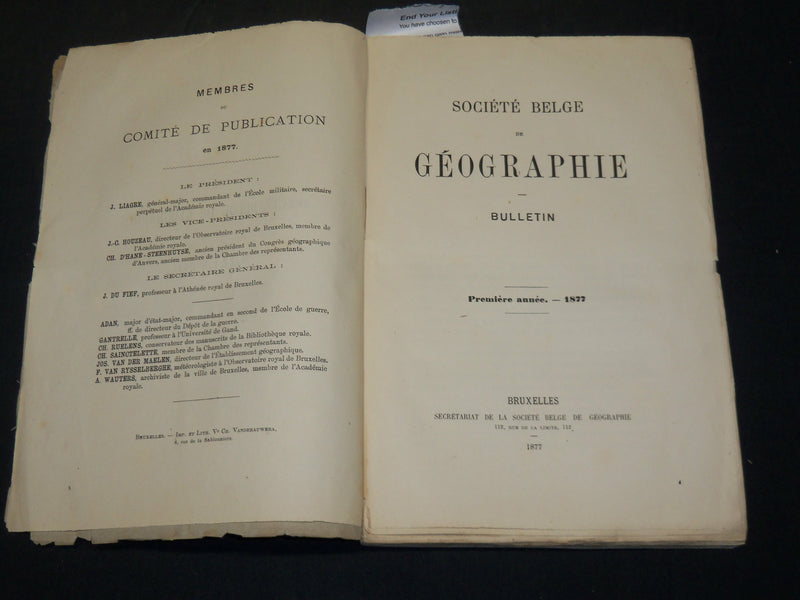 1877-1904 SOCIETE BELGE DE GEOGRAPHIE BULLETIN LOT OF 108 ISSUES - MAPS - WR 141