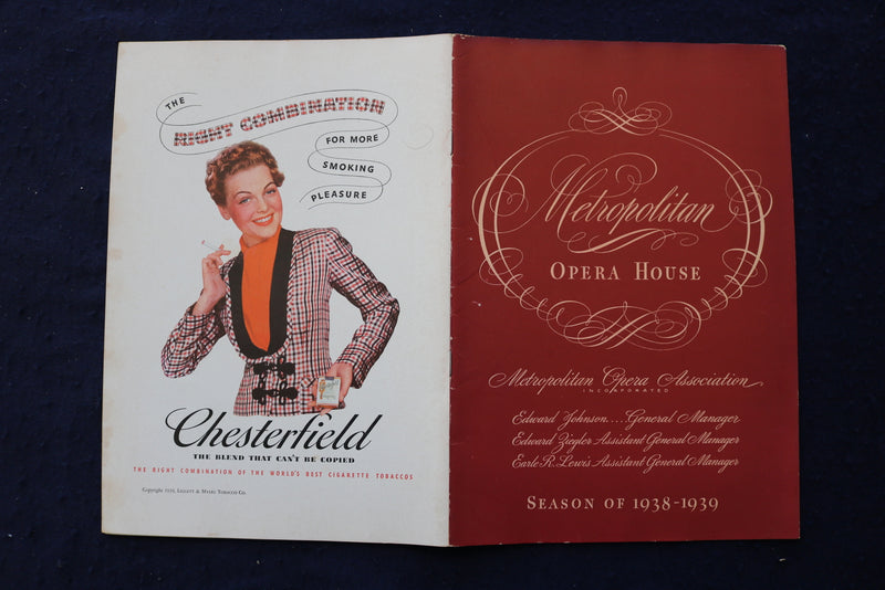 1939-1942 METROPOLITAN OPERA HOUSE PROGRAMS - LOT OF 5 - K 1700